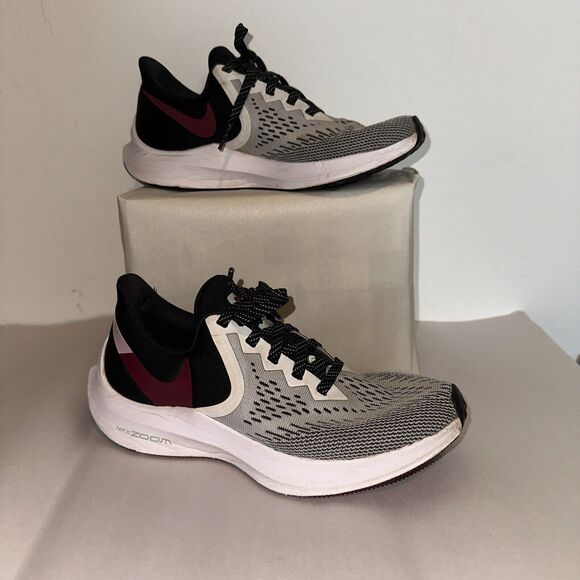 Nike Shoes - Nike Air Zoom Winflo 6 Womens Size 7 Gray White Sneakers Running AQ8228-103